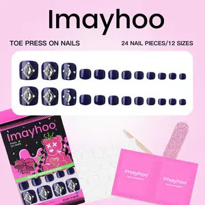 Imayhoo Toe nails Press on nails 24pcs IMHT0020-Nail Care,Nail Art