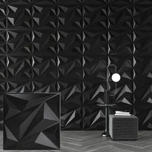 3D Geometric Pattern Wall Panel, PVC Material Wall Decoration, Wall Decor for Living Room Hall Bedroom Hotel Office, Decorative Wallpaper