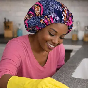 Satin African Print Bonnet for Hair Protection | Comfortable, Stylish, Secure Fit