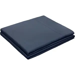 HBHLFZ Full Flat Sheet - Ultra Soft Polyester Top Sheet - High-Quality Bed Sheets - Comfortable Wrinkle-Resistant - Easy Care - 1 Full Flat Sheet Navy Blue