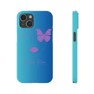 Yoruba Nimi Turquoise Blue Pink iPhone 15 Slim Phone Cases