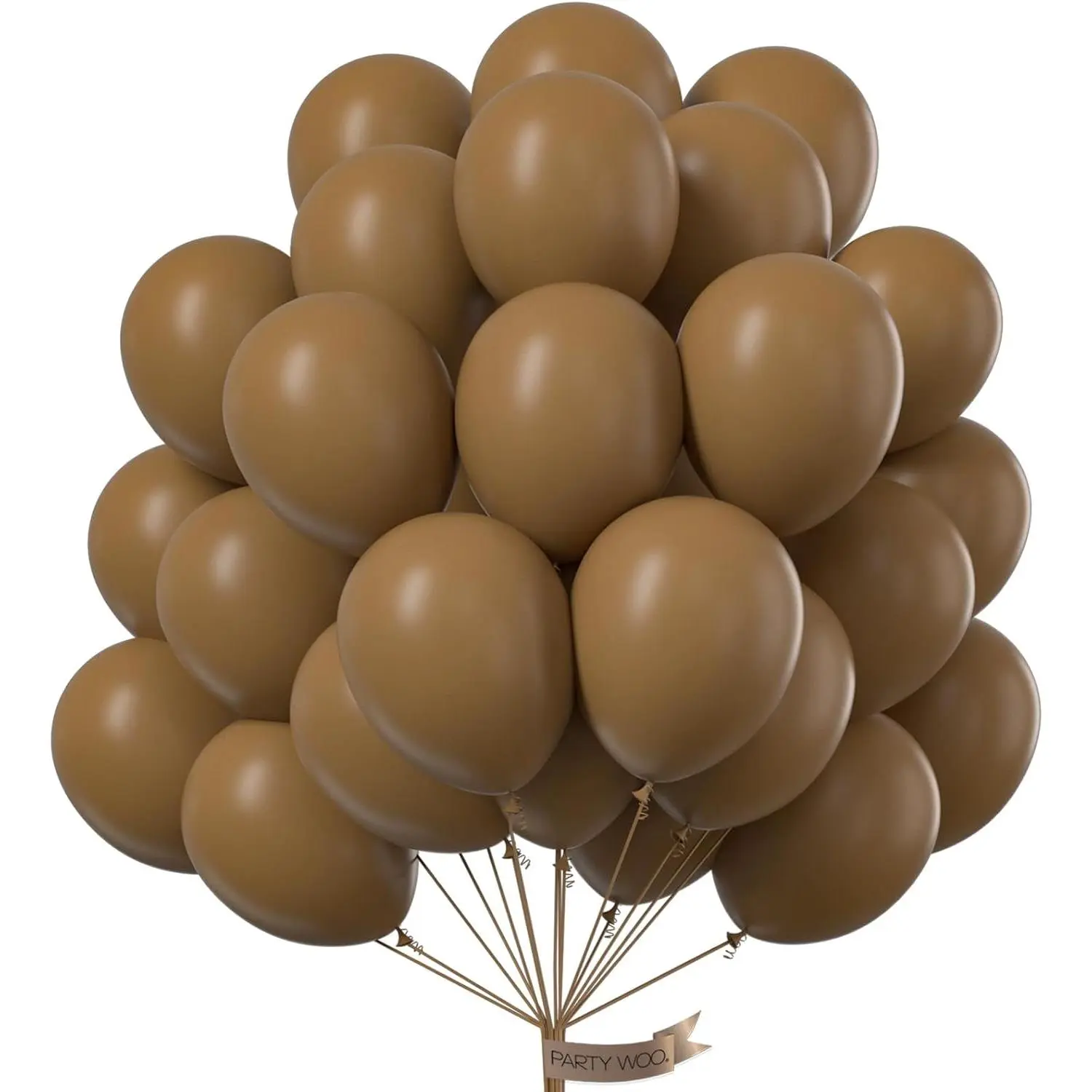 Brown Balloons 50 pcs 12 Inch Coffee Brown Boho Neutral Balloons for Wedding Shower Gender Reveal Safari Jungle Graduation Birthday Party Decorations Brown-F09
