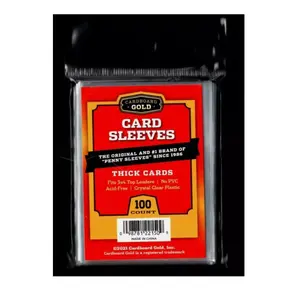*Cardboard Gold - Card Sleeves for Thick Trading Cards - 100 Count per Pack
