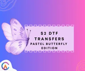 Pastel Butterfly DTF Transfer Sheets – $2 Butterfly Designs for Tees & Gifts