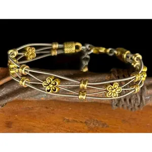 Tiptoe Through The Tulips - * Guitar String / Bohemian / Western / Handcrafted / Bracelet / Music / Unique / Gift / Jewelry