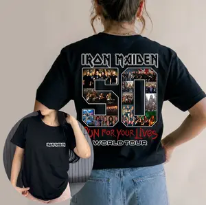 IronMaiden Tour 2026 Fans 2 Sided Merch T-Shirt, Vintage Run For Your Lives Tour 2026 Shirt Womenswear