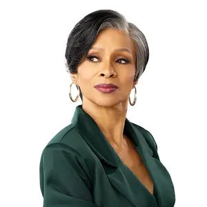 Sensationnel Human Hair Blend Lace Front Wig BareLace Glueless 13X6 Platinum Glow Marceline