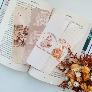 Book girl Fall bookmarks l Autumn and Halloween bookmarks