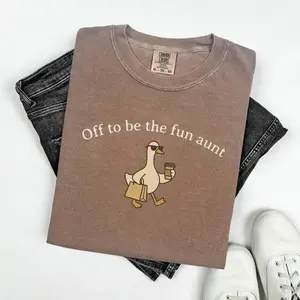 Auntie Shirt, Funny Aunt Goose Comfort Colors T-shirt, Gift for Aunt, Pregnancy Announcement for Sister, Future Aunt Tee