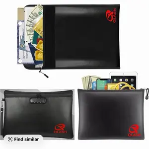 QLASH Fireproof Document Bag  Keep your documents, cash & passports safe with fireproof protection and a water-resistant zipper. Perfect for home & office use.