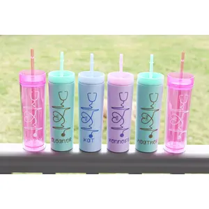 Nurse Tumbler Personalized - Nurse Tumbler with Straw - Gift for Nurse - Personalized Cup for Nurse