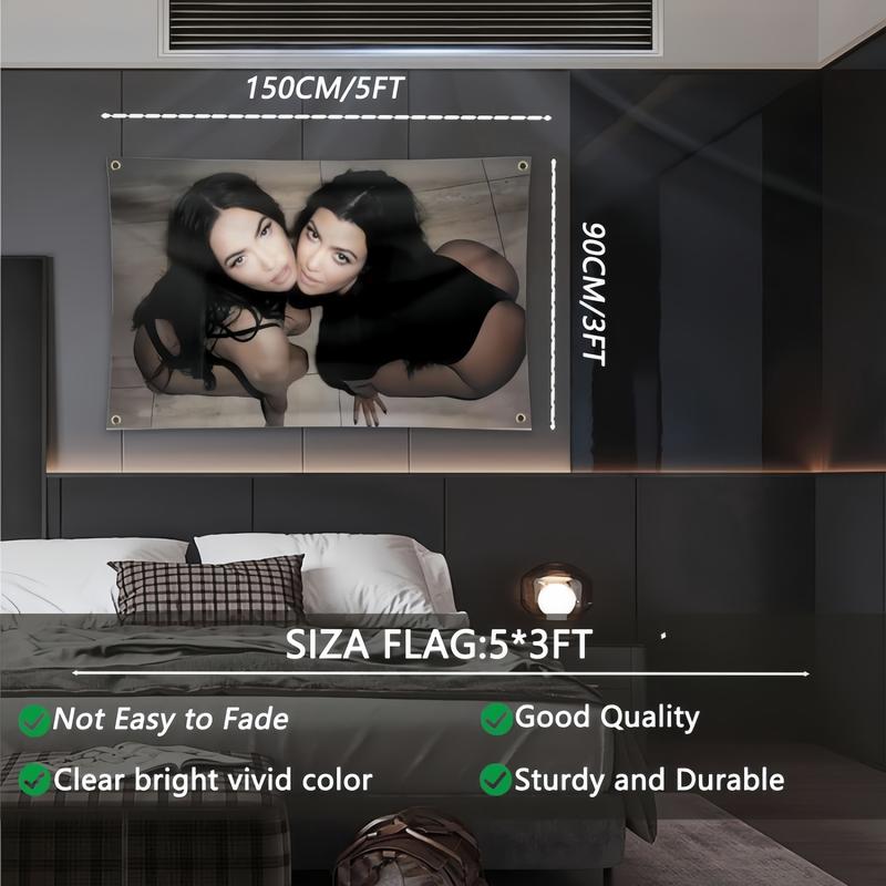 sensory  fish  tube Mega*n Fox And K*ourtney Karda-shian Flag Tapestry 3×5Ft Flag With 4 Brass Grommets For College Dorm Room Decor Outdoor Parties, Gift,Living Room flag for room Decoration