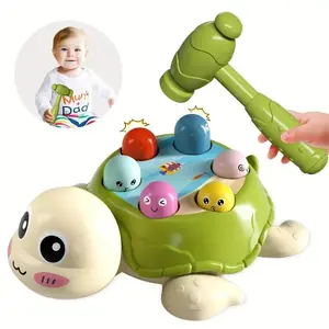 Interactive Turtle Hammer Toy for Toddlers 0-3 Years Educational Multi Activity Playset Colorful Shape Sorting Game Ideal Gift