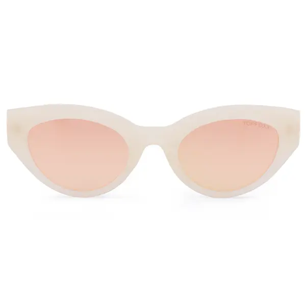 Elizabeth Rosegold Classic Oval Sunglasses Trendy Casual Vintage Rimless UV 400 Protection - Ideal for Small Faces