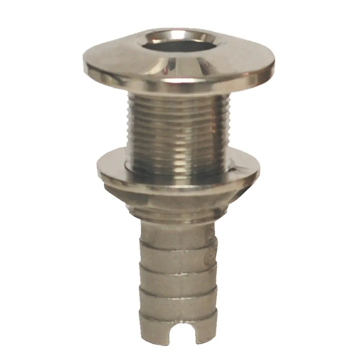 Groco HTH-1500-S Stainless Steel Hose Barb Thru-Hull Fitting, 1.5 in. Pass-Through Hollow Pipe Fitting, Pass-Through Hollow Pipe Fittings