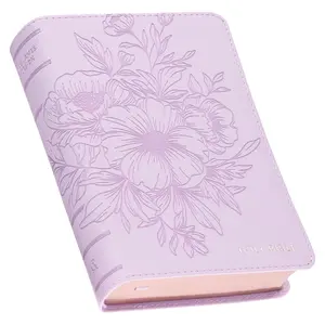 KJV Holy Bible - Compact Large Print Purple Vegan Leather Red Letter Edition with Ribbon Marker, Bible Verses, Ideal Birthday Gift Ideas (KJV Compact LP Editions, Religion Book)