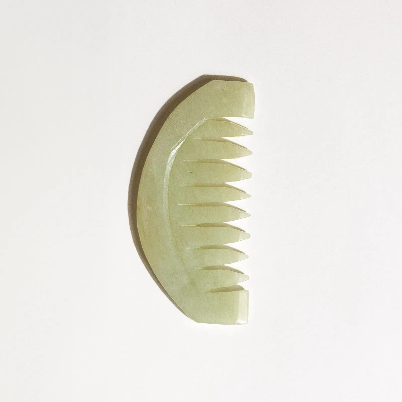 Najeau Gua Sha Scalp Comb - Natural Jade Stone Scalp Massager | Encourages Microcirculation & Relaxation | Distributes Oils for Softer, Glossier Hair | Hand-Carved Smooth Body Care
