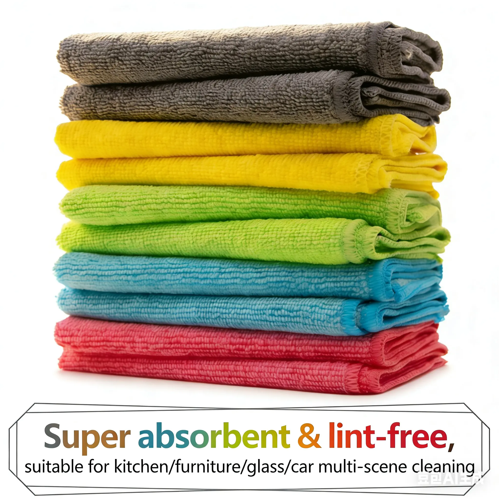 Microfiber Super Absorbent Washcloths & Towels Set of 10 - Lint-Free Water Absorbent Cleaning Cloths for Kitchen, Glass Wipe Clean Home Care Supplies, Super Absorbent And Lint-Free