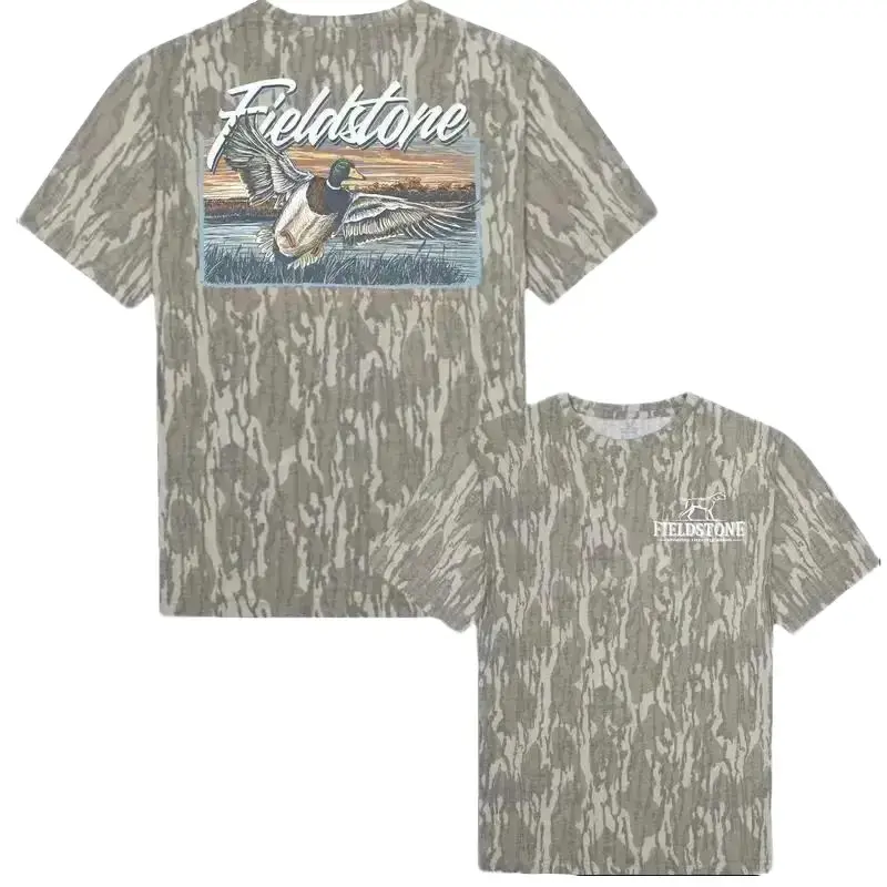 Fieldstone Tee Camo Shirt, Mossy Oak Washed Bottomland Mallard Tee, Hunting Shirt, Gift for Dad, Gift For him, Hunting Season Shirt