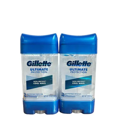 Gillette Cool Wave Clear Gel Men's Antiperspirant and Deodorant, 3.8 oz. Pack of 2