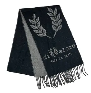 diValore Wool Fall/Winter Fashion Logo Scarf - Made in Italy