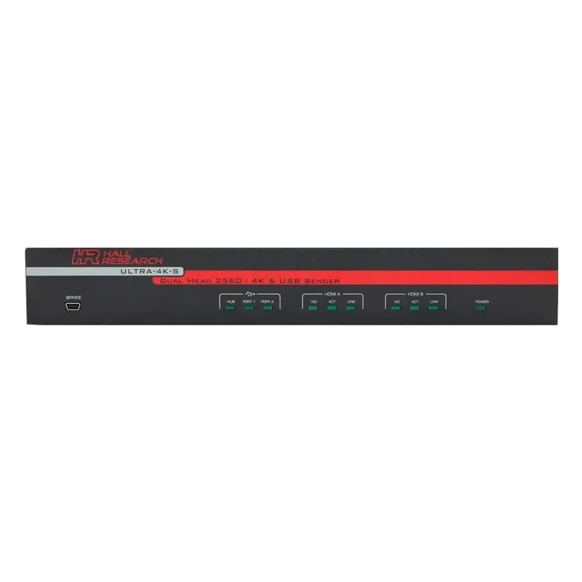 Hall Research ULTRA-4K-S Dual 4K UHD HDMI & USB 2.0 Extender Over 1 CAT6 to 328' with 3-Port Splitter Sender