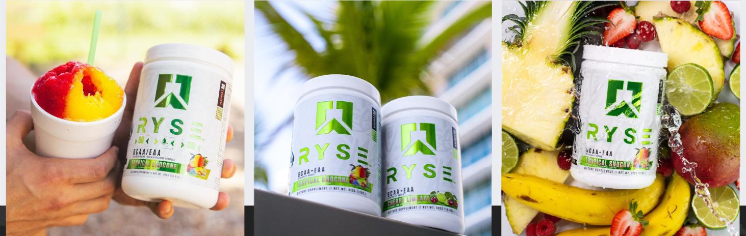 RYSE BCAA EAA Powder - 5g Branched Chain Amino Acids, 3g Essential Aminos, Sugar-Free Electrolytes Energy Supplement - 30 Servings