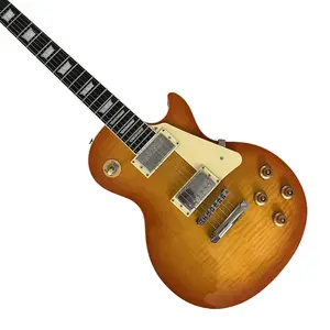 LP Guitar sunset Rosewood fingerboard 22 frets Mahogany body  6 strings flame maple top
