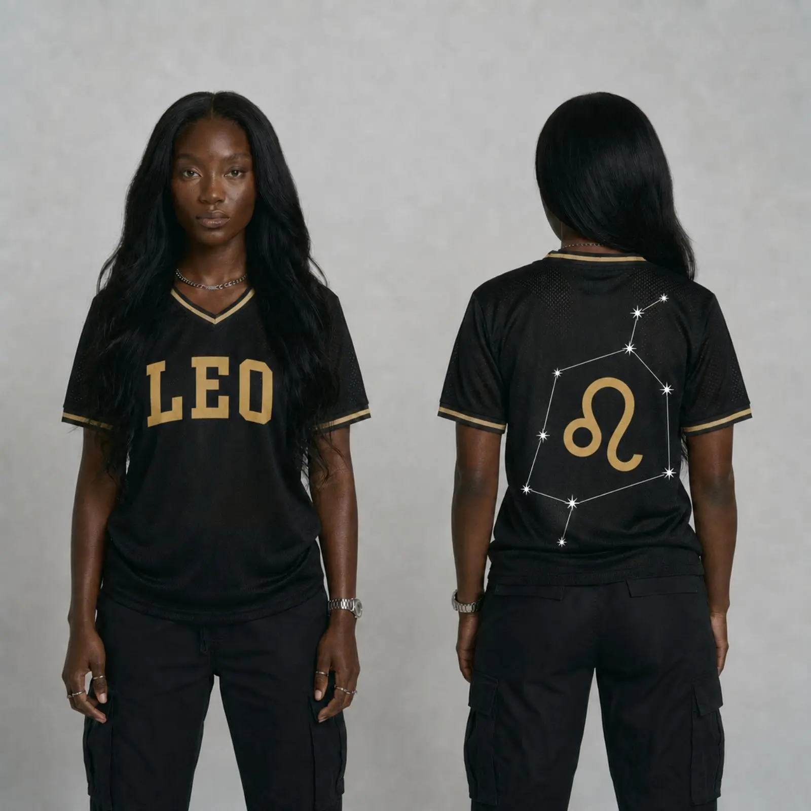 Personalized Zodiac Astrology Mesh Jersey – Breathable Unisex V-Neck Athletic Shirt, Custom Year Horoscope Birthday Gift for Girls, Celestial Star Sign Outfit, Cute Summer Graphic Sportswear for Zodiac Lovers