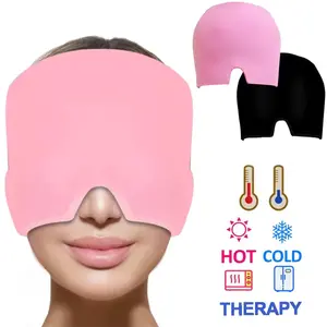 Gel Cold Compress Eye Mask, Cooling Head Cover for Overheated Relief & Fatigue Reduction, Comfortable Physiotherapy Cap, Sleep Eye Mask, Stretchable Eye Mask