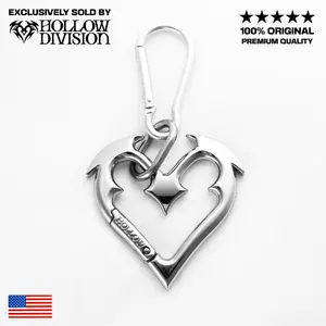 Hollow Heartbreaker Mini Carabiner - The Original Gothic Heart Metal Keychain, Solid Design, Zinc Alloy, Versatile Belt Loop Utility Accessory for Everyday Use