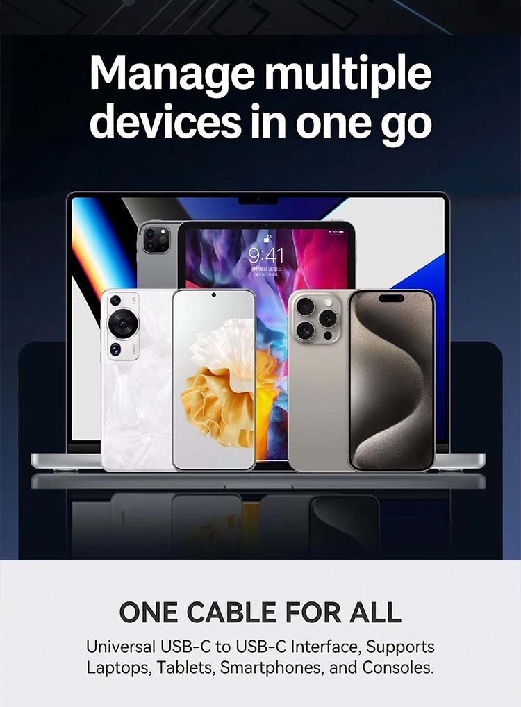 240W Super Fast Charging Type-C Cable | 2-in-1 Invisible Phone Stand Charger for Gaming & Travel