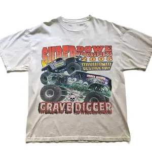 Youth and Adult Vintage 90s Monster Truck Grave Digger Racing T-Shirt , 100% Cotton Tee, Monster Jam Tee, Monster Truck Shirt Gift