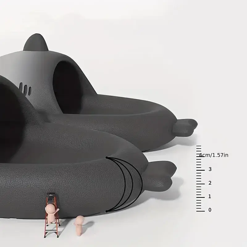 Men's Cute Shark Slides, Casual Non Slip Slippers, Open Toe Shoes For Indoor Outdoor Beach Shower, Spring And Summer Men's Cute Shark Slides, Casual Non Slip Slippers, Open Toe Shoes For Indoor Outdoor Beach Shower, Spring And Summer