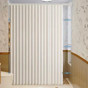 Foldable Magnetic Shower Curtain Bathroom Partition, No Drill Waterproof Privacy Divider for Wet Dry Separation, Room Divider Screen, Bathroom Accessory