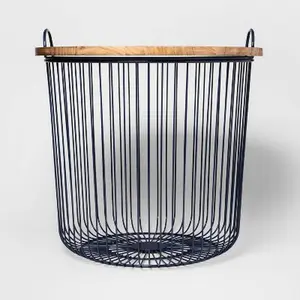Wire Kids' Storage Floor Bin Navy - Pillowfort