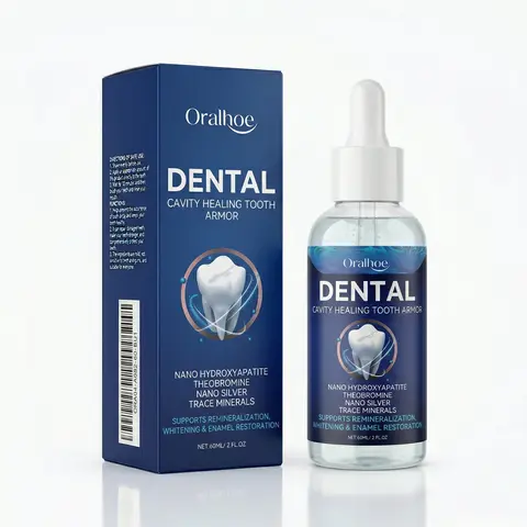 Tooth Armor Liquid - 60ml Gentle Unscented Adult Dental Care, Sensitive-Safe Anti-Cavity Enamel Protector with Nano Hydroxyapatite & Theobromine, Daily Teeth Whitening Solution for Fresh Breath
