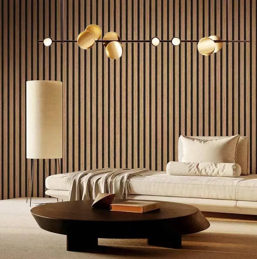 Wood Grain Peel and Stick Wallpaper –  Grid Vertical Stripe Contact Paper, Removable DIY Wall Film for Bedroom, Living Room & Furniture