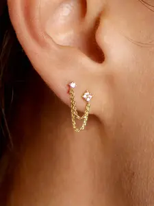 1 Pair Cubic Zirconia Gemstone Drop Earrings For Women For Valentine's Day Gift Wedding Jewelry