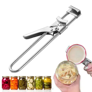 Jar Opener for Weak Hands, 1 Count Multifunctional Adjustable Can Opener for Easy Opening, Stainless Steel Jar Gripper Tight Lid Opener for Seniors with Arthritis and Kids | home restaurant daily use, quick open cap