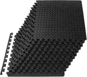 Interlocking Foam Floor Tiles for Home Gym, Mat for Home Workout Equipment, Floor Padding for Kids, Available in Packs of 24 SQ FT, 48 SQ FT, 144 SQ FT