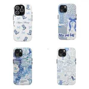 Megan Moroney Bless Your Heart Blue Coquette Cowgirl Phone Case