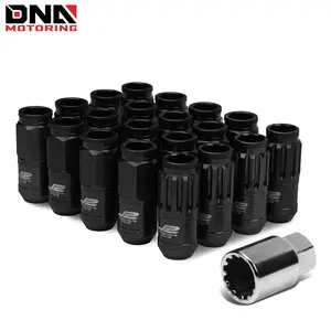 J2 Engineering 7075 Aluminum M12X1.5 16Pc Open-End Lug Nut 4Pc Lock W/Key