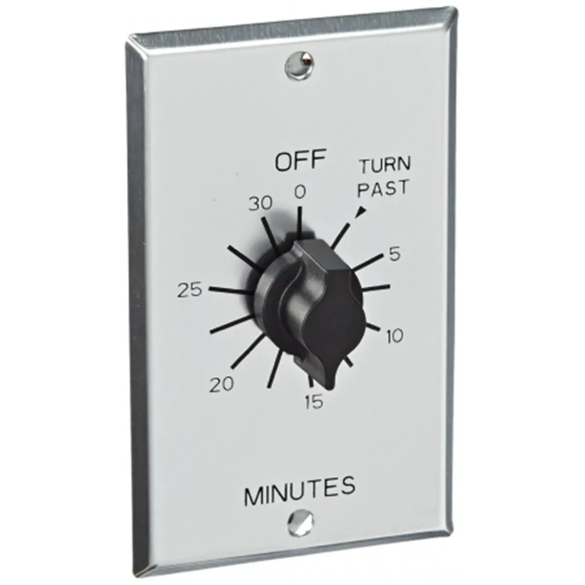 212 MAIN Metal Analog Mechanical Stopwatch & Timer - Wall Plate-Mounted, 0-30 Minutes Range, Automatic Turn Off - for Commercial & Industrial Use, Outdoor Applications