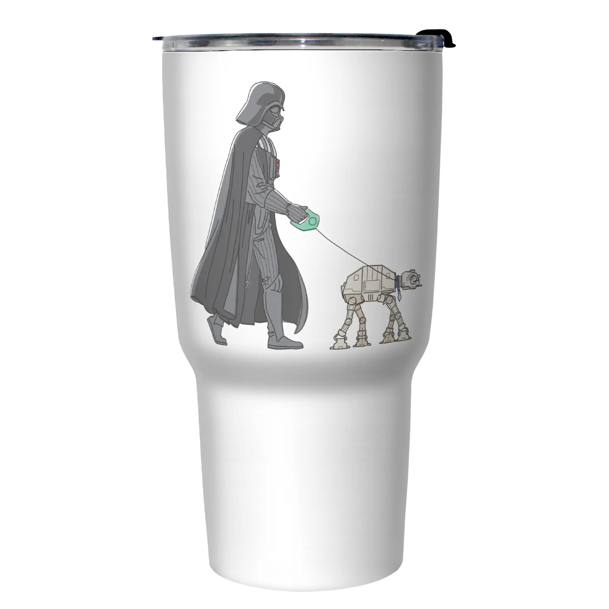 Star Wars Graphic Darth Vader AT-AT Walker 27oz Insulated Stainless Steel Travel Mug, Leakproof Lid, Galaxy Theme, Single Unit