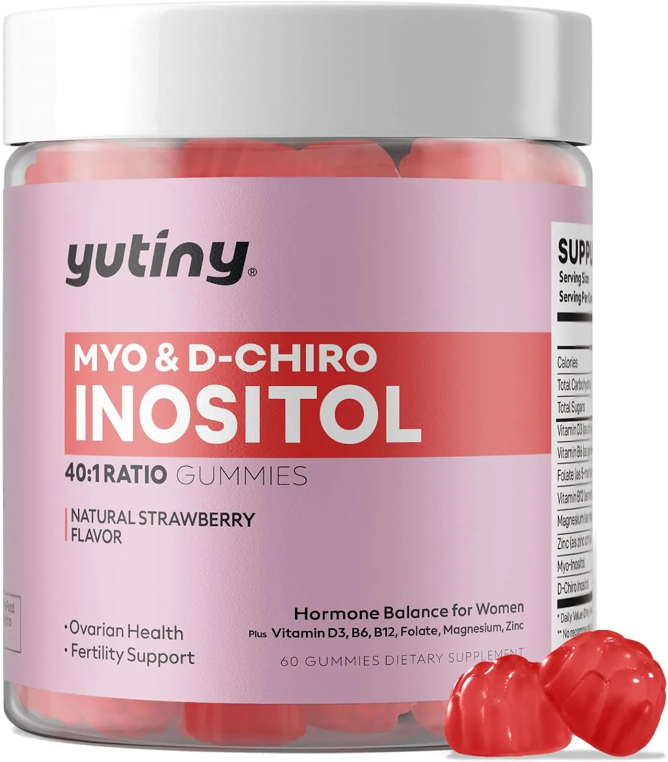 Myo-Inositol & D-Chiro Inositol Dietary Supplement Gummies - 60 Count