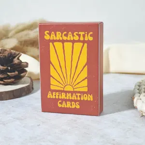 Sarcastic Affirmation Cards, Funny Motivation Deck, Bold Self-Love and Confidence Cards, Humorous Daily Encouragement Gift for Women and Adults