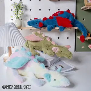 Cute Plush Dragon Toy with Wings, Soft Stuffed Animal Pillow, Cuddly Stuffed Animal, Room Decoration, Birthday Gift for Kids, Mother's Day Present