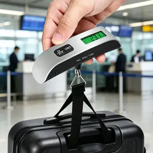 Portable Digital luggage Scale, Outdoor Scale for Accurate Weighing, 110lbs Hanging Baggage Scale with Backlit LCD Display, Portable Suitcase weight Scale, Travel Luggage Weight Scale with Hook, Strong Straps for Travelers