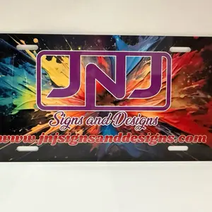 JNJ Signs and Designs Sublimated License Plate Personalized Automobile Accessory with Vibrant Print and Custom Design for Car Enthusiasts